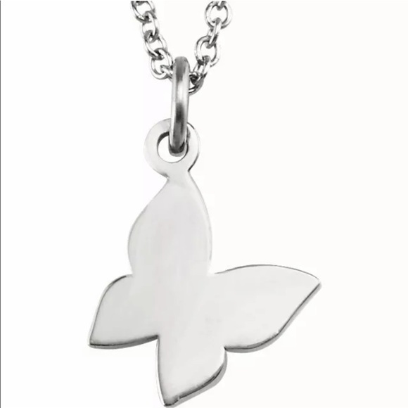 tiny posh Jewelry - Petite Butterfly Sterling Silver Necklace